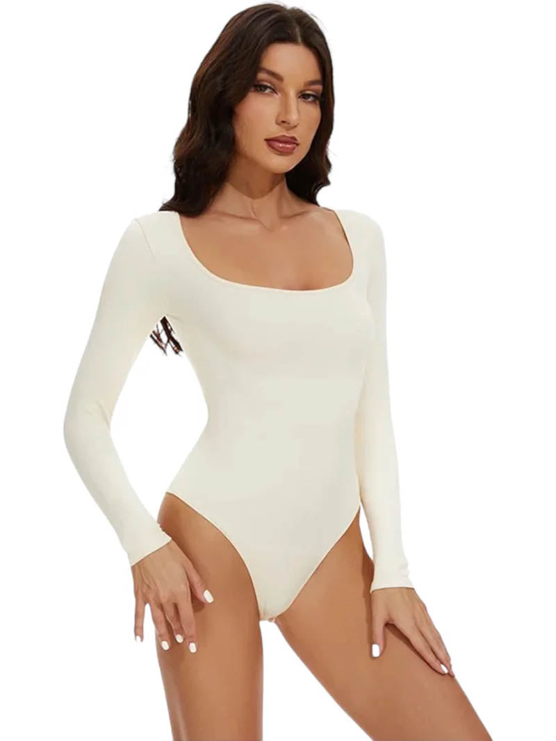 Elevy™ | Longsleeve Thong Bodysuit