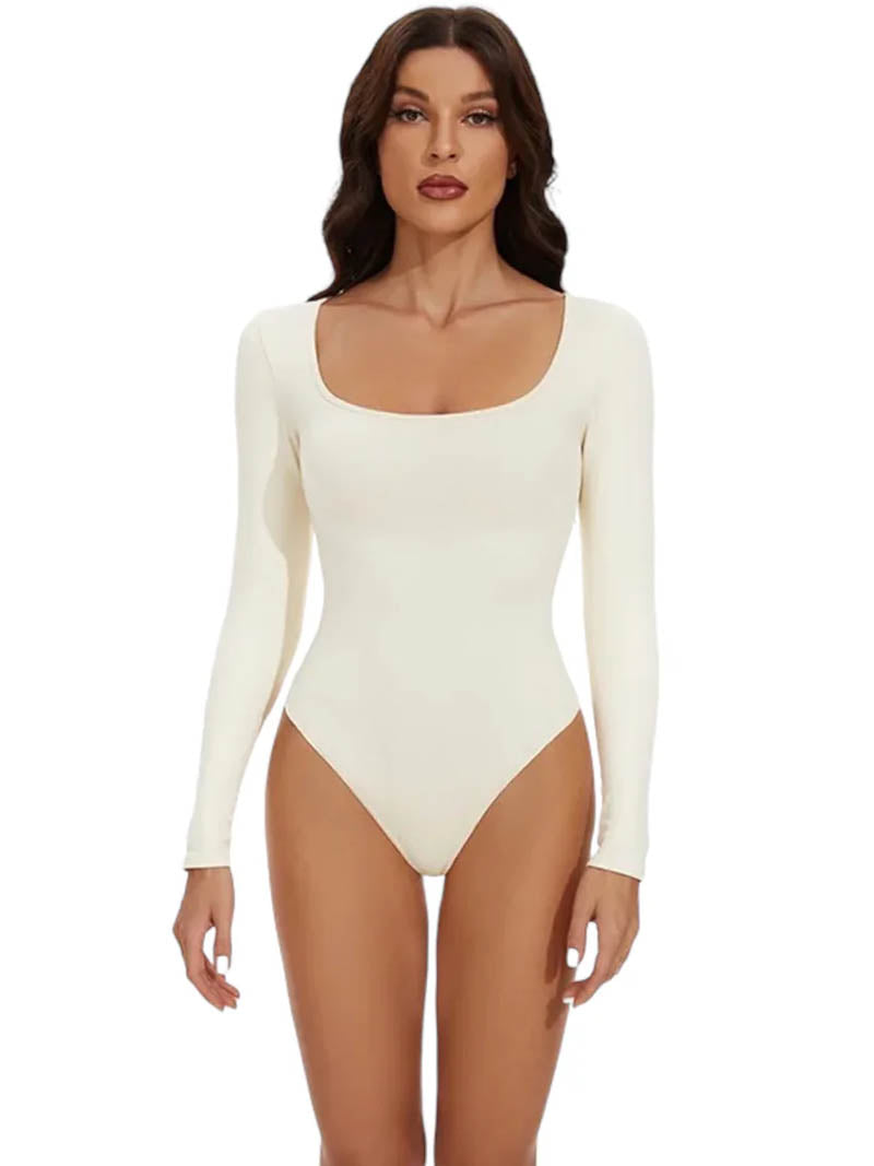 Elevy™ | Longsleeve Thong Bodysuit