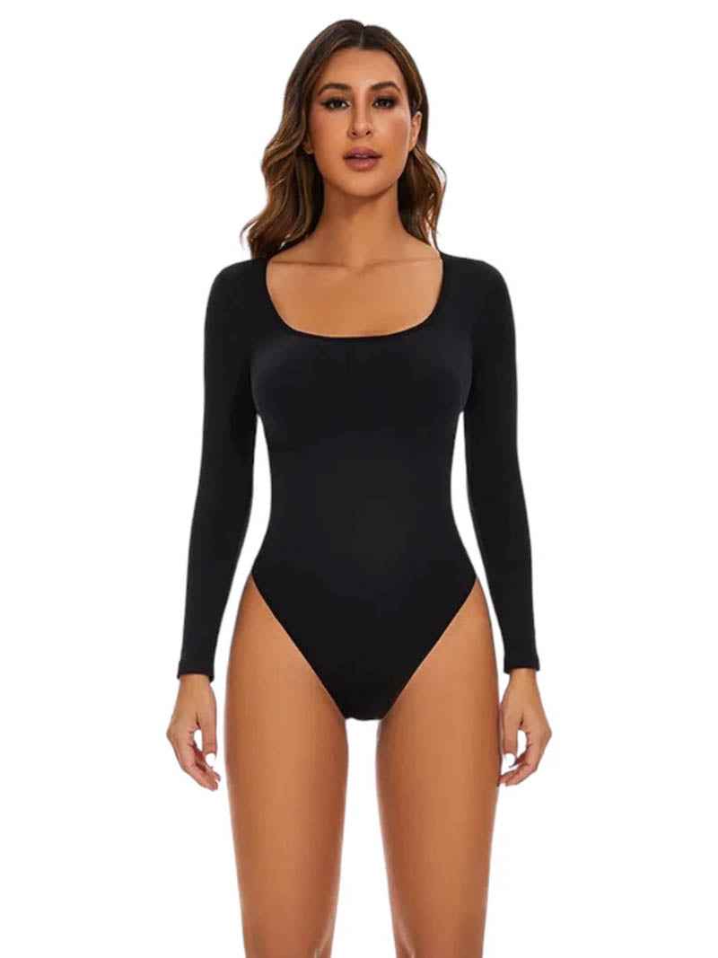 Elevy™ | Longsleeve Thong Bodysuit