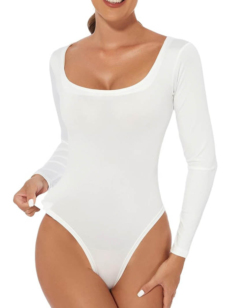 Elevy™ | Longsleeve Thong Bodysuit