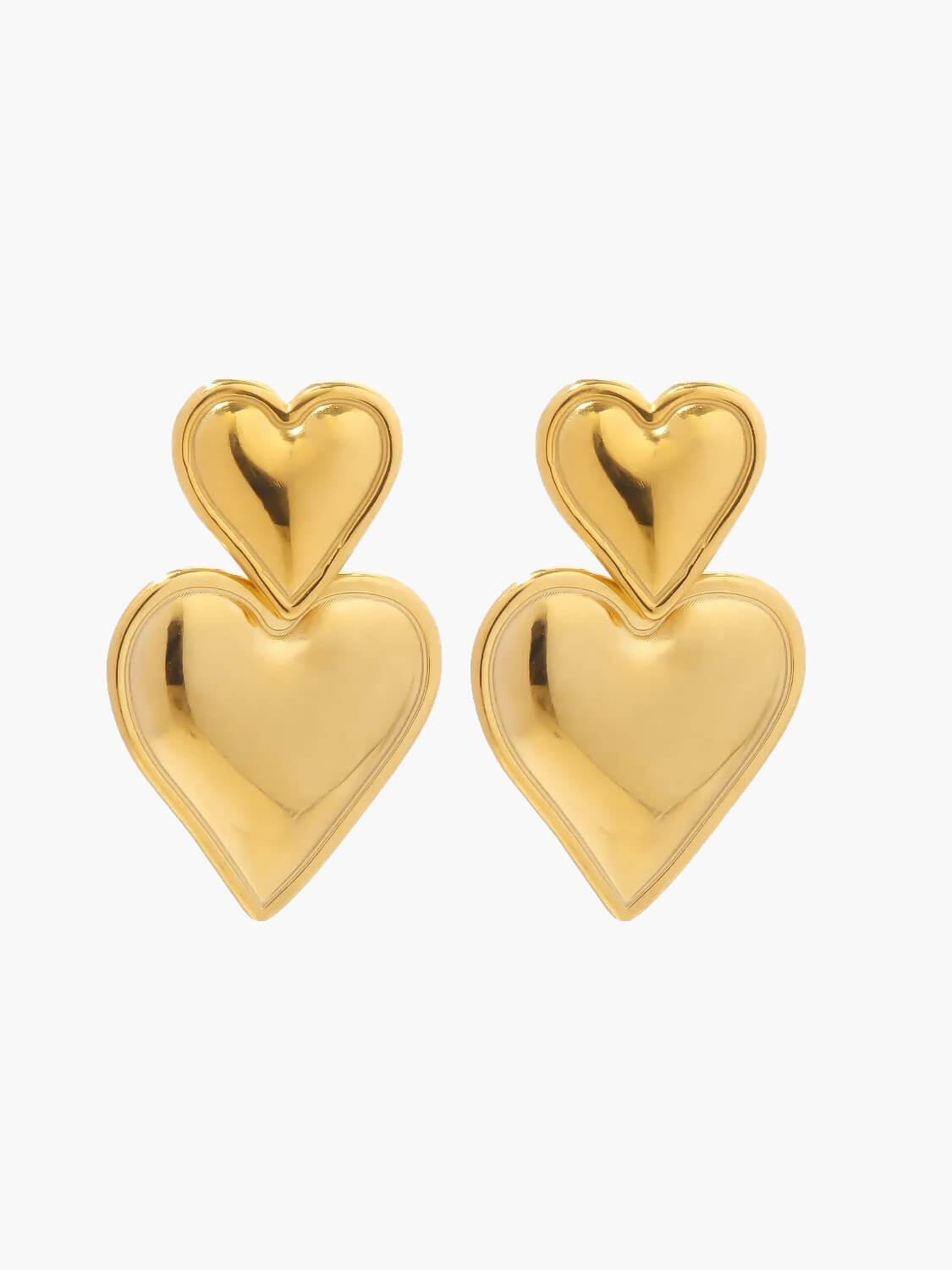 Elevy™ | Heart earrings 14K gold plated